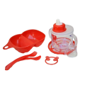 Baby Training Feeding Set 4 in 1 Feeder Beaker Straw Feeder, Bowl, Fog & Spoon Gift Set - Baby Training Feeding Set 4 In 1. 