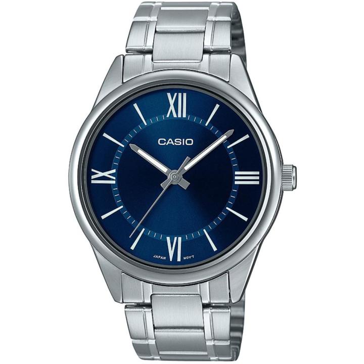 Original Casio -MTP-V005D-2B5UDF - Stainless Steel Wrist Watch for Men