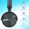 NIA Q6 Best  Quality Bluetooth Wireless Headphones On The Ear Headphones Quality Sound Extra Comfortable With Mic FM Radio SD Card Slot. 