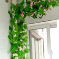 12Pcs Artificial Plant Grape Leaves Hanging Garland Fake Vine Wedding Decoration. 