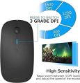 Slim Wireless Mouse 2.4GHz Optical Mice 1600DPI Gamer Office Quiet Mouse Ergonomic Design Mice With USB Receiver For PC Laptop. 