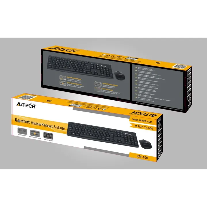 A4tech%20KM-100%20Wireless%20keyboard%20&%20Mouse%20-%20Image%202