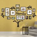 New Big Family Tree Photo Frame 3D Wooden wall Decor 3mm Thickness Wooden Wall Art - Removable Family Photo Frame Tree Wall Art Picture Home Décor - Big Family Tree with 13 Frames. 