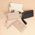 Cute Straw Wallet Mini Double Zipper Coin Purse Change Pouch for Lady Women Girls. 