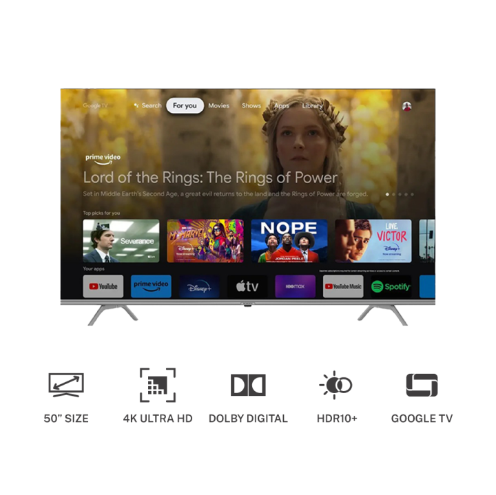 Dawlance 50'' Smart 4K UHD Google LED TV / Radiant series / 50G22 / 2 Years Brand Warranty / Narrow Bezel
