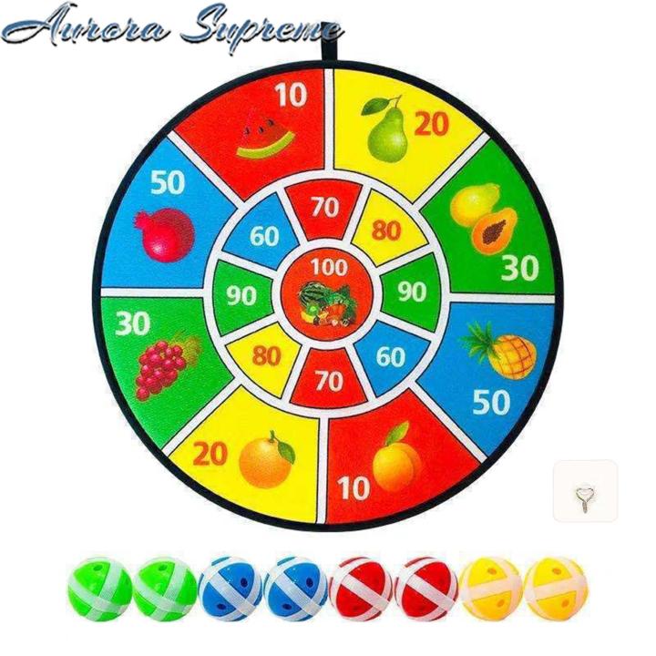 Kids Dart Board Colorful Animal Print Sticky Ball Dart Board Set for Kids Wall-mounted Throwing Target Toy with Great Stickiness Sticky Hook Fun Decompression Game Gooey Ball Dart Board