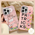 Cartoon Cute Patrick Star SpongeBob Case for Realme C53 C15 C55 C21Y C20 C51 C25 C25Y Note 50 C33 C35 C20A C30 C12 C11 C25s 8i 5 6i 5i 5s Narzo 50 N53 Plating Metal Lens Case. 