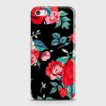 Luxury Vintage Red Flowers Case For iPhone 5C. 