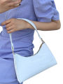 Women Retro Baguette Bag Tote Bag, Crocodile Shoulder Handbag Purses with Zipper Closure. 