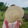 Summer Raffia Hand Fans Stylish 37cm Stringed Handmade Raffia Fans Natural raffia Farmhouse Palm Leaf Hand Fans for Wedding. 