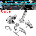 6Pcs/set Aluminum Coolant Flange Upgrade Kits For Audi TT VW Golf MK4 Jetta. 