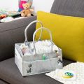 Baby Bag Organizer - Storage Bag For Baby  - Diaper Bag for Diaper Items Such as Diapers, Wet Wipes and Toys, Foldable Felt Bags for Children's Room, Car and Travel. 