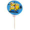 Minions Cupcake Toppers - 2.5 Inch - Minions Themed Party - Blue - Unisex - Pack Of 10. 