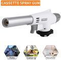 Kitchen Torch plus Cylinder Professional Handheld Multi-Purpose Torch Blow Lighter Crème Brulee Cooking BBQ Baking DIY Soldering Metal Torch Flame Welding Gas Ignition LighterFor Camping Hiking Portable. 