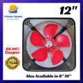 Exhaust Fan Metal Body 8/10/12 inches - 99.99% Pure Copper Winding with 1 Year Warranty. 