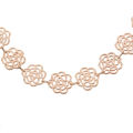 Hot Lovely Metallic Sweet Lady Hollow Rose Flower Elastic Hair Band Headband - Gold. 
