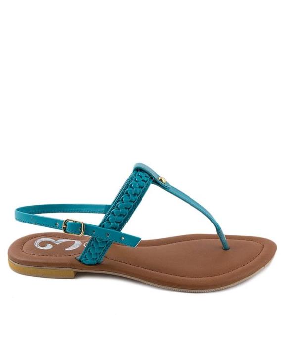 Turquoise%20Faux%20Leather%20Braided%20T-Strap%20Sandals%20-%20Image%204