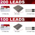 200Pcs/Box Flat Lead 2B 1.8 mm Holder Pen Mechanical Pencil for Draft Drawing Art Sketching Calligraphy Marking Lead School Straggle Steipos. 