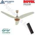 Royal Fans AC/DC Inverter Ceiling Fan Regency Model Remote Control Copper Winding 56 Inches Pinewood. 
