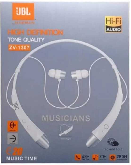 BL ZV 1307 Wireless Bluetooth Neckband | Hi-Fi Audio Wireless Earphones with HD Sound | 20H Music Playback, 48H Talk Time, 280H Standby | Tap & Hold Controls | Comfortable Neckband for Musicians & Everyday Use