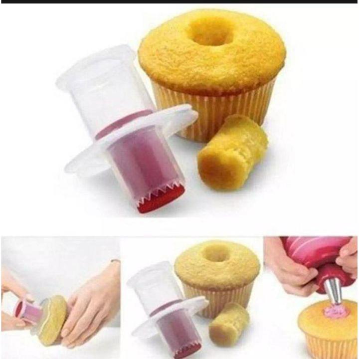 Cupcake Corer Tools Muffin Cake Pastry Corer Model Plunger Cutter Decorating Plastic Cake Digging Hole Tool