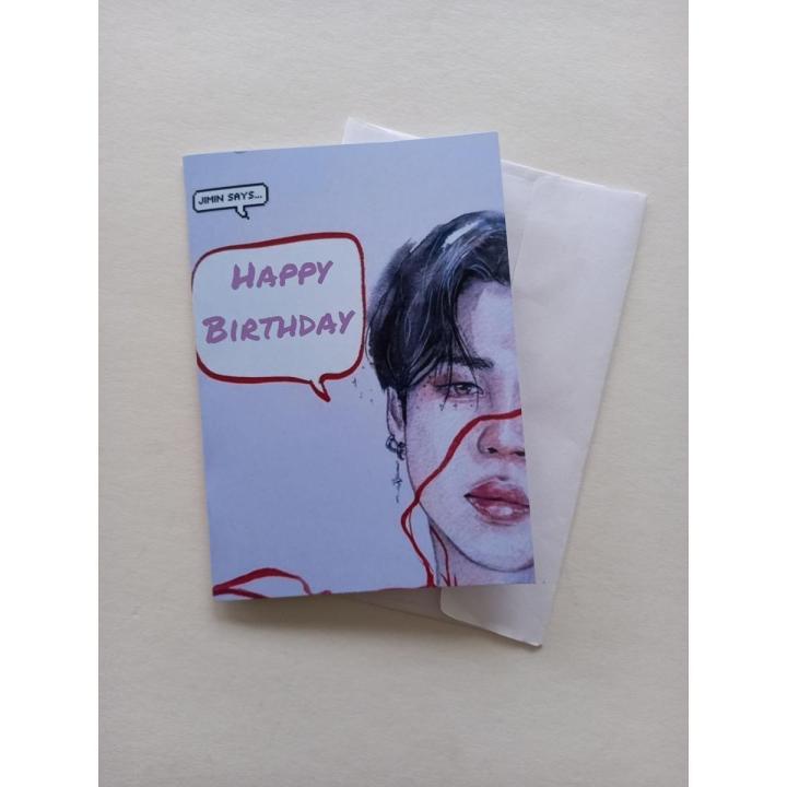 BTS Jimin Greeting Card A6 size with envelope