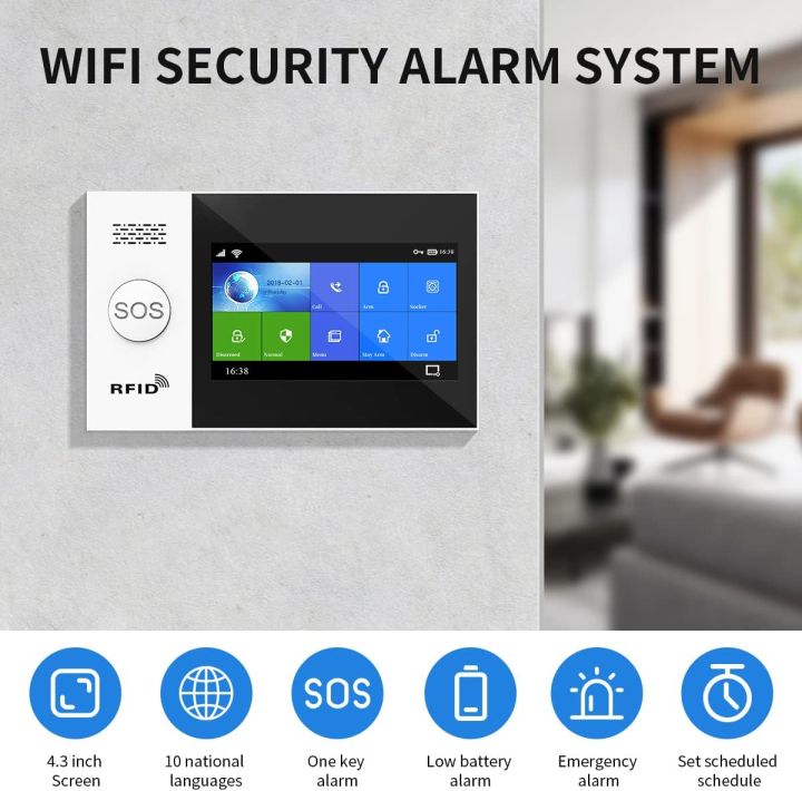 Compatible%20with%20the%20PG107%20Wireless%204.3%20Inch%20Full%20Touch%20Screen%20Home%20Alarm%20System.%20Works%20with%20Alexa%20and%20Google%20for%20Home,%20Apartment%20etc%20-%20Image%202