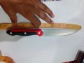 1 pcs 10 inch original stainless steel kinfe with Red and Black Handle kitchen knife  cooking knife premium quality  knives. 