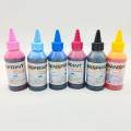 Transprint 6-Color Ink Set for Epson 6-Color Inkjet Printers - Cyan, Magenta, Yellow, Black, Light Cyan, and Light Magenta - 100ml Bottles. 