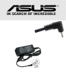 40W LAPTOP Charger For Eee Pc 1001P 1001Px 1005 1005Ha 1005Hab 1005Pe 1008P 1015P With Power Cord. 
