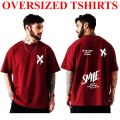 Smile Don't Worry Over Sized Dropped Shoulder T Shirt Summer Casual Wear Collection Top For Men. 