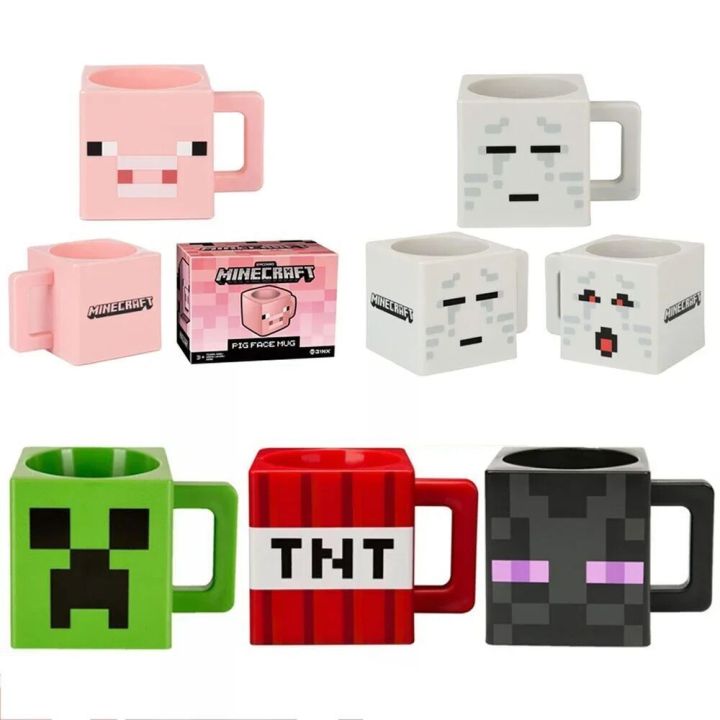 230ml 3D Capacity T Coolie Fear Block Grassland Pink Pig and Horse Minecraft Alex Novelty Coffee Mug Toy