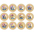 Saint Seiya Japan Anime Gift Sagittarius Aries Libra Scorpio Gold Coin Game Commemorative 24k Coin Toys Kids Gift. 