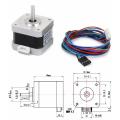 NEMA 17 17HD34008-22B stepper motor 3D printer CNC. 