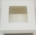 1 Pond Cake Box 8x8x3½ Kraft Box With Window for Cookies, Cake Boxes, Donut Boxes, Pastry Boxes (Pack of 10). 