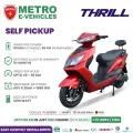 METRO THRILL Electric Scooter E-bike - White / Silver Gray / Red. 