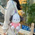 Pochacco Plush Doll Bag Sanrio Kawaii Plush Handbags Outdoor Decoration Pouch Girl Heart Furry Backpacks Christmas Gift for Kids. 