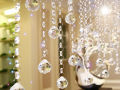 1-Meter Long 14MM Crystal Octagonal connected with 30MM Crystal Ball for Hanging, Room Decor, Curtains. 