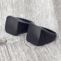 Stylish Black Punk Titanium Square Ring For Men. 