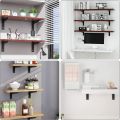 2pcs Heavy Duty Shelf Bracket Industrial Floating Shelf Bracket Max Load 300 Pounds Wall Mounted Metal Shelf Support Right Angle Shelves Brackets, 2 Sizes Available 10 inch, 12 inch. 