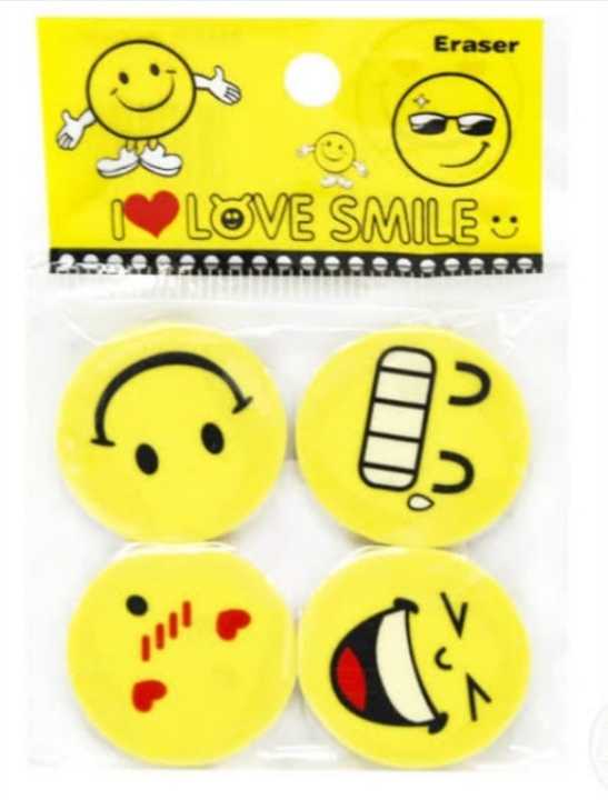 Pack%20of%2004%20Emoji%20Smiley%20Erasers%20for%20Girls%20Kids%20Boys%20cute%20rubber%20for%20kids%20Non-Toxic%20Eraser%20%20(Multicolor)%20-%20Image%202