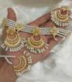 JEWELLER New Jewelry Set For Woman Pearl Golden Necklace Earring Jhumka Set For Woman Girl. 