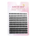 Self Application DIY at Home Individual Lashes Kit Black Wispy Natural Look 120Pcs Lash Clusters False Eyelashes for Beginners. 