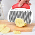 Ergonomic Crinkle Cutter Stainless Steel Crinkle Cutter Set for Fun Food Prep Perfect for Potatoes Carrots More Easy to Use Dishwasher Safe 2 Pcs Set Potato Crinkle Slicer. 