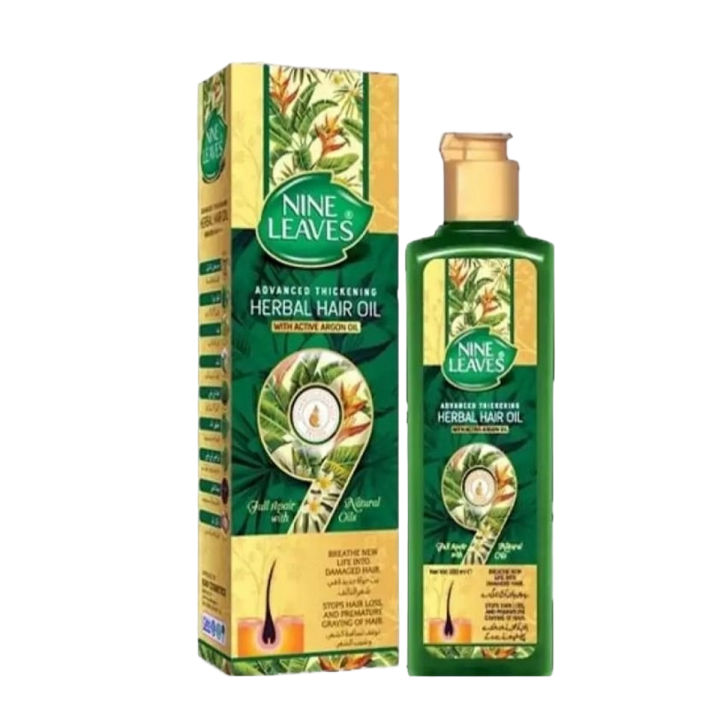 Argan Oil For Hair Growth Nine Leaves Herbal Hair Oil 100Ml [Special Big Discount Offer]
