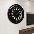 Hitco Fancy Style Wall Clock - Round Wall Clocks for Bedroom / Living Room / Decor - 17x17" Clock Wall Stylish - Full Number Wall Clock - Glossy Shiny Watch Clock - Gifting and Decor Item. 