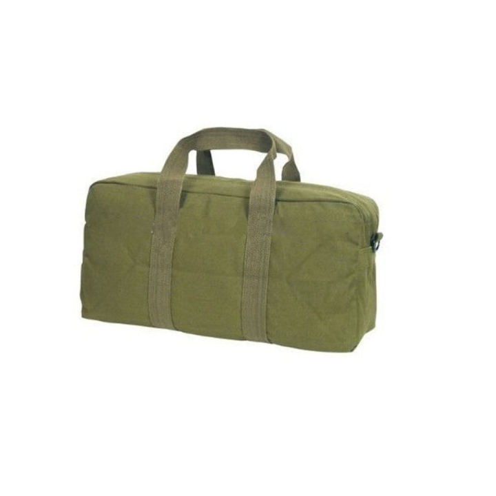 Tarpal Canvas Made Tool Bag 16 inch with side pocket zipper Green High Quality