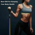 Latex Power Exercise Resistance Band Set for Pull Up Body Fitness & Workout Loop Bands with Door Anchor. 