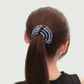 Fashion Crystal Bud Hair Clip Half Bail Hair Catcher For Women Poni Tail Bun Maker Hair Clips. 