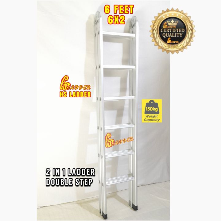 Almunium Ladder Folding 12 Steps  Heavy Quality  Anti slip step